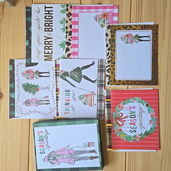 Hand Crafted Other - Miss Claus Christmas Cards Boxed Set of 6